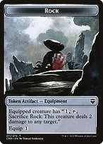 Glossy Finish Commander Legends Tokens Rock ( #11 )