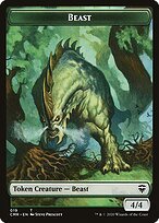 Glossy Finish Commander Legends Tokens Beast ( #19 )