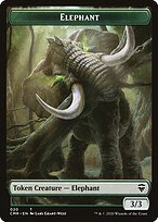 Glossy Finish Commander Legends Tokens Elephant ( #20 )