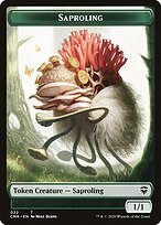 Glossy Finish Commander Legends Tokens Saproling ( #22 )
