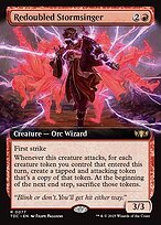 Glossy Finish Tarkir: Dragonstorm Commander Redoubled Stormsinger ( #77 )
