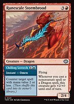 Matte Finish Tarkir: Dragonstorm Runescale Stormbrood // Chilling Screech ( #221 )