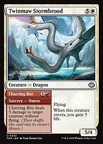 Matte Finish Tarkir: Dragonstorm Twinmaw Stormbrood // Charring Bite ( #232 )