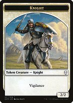 Glossy Finish Dominaria Tokens Knight ( #1 )
