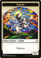 Glossy Finish Dominaria Tokens Knight ( #2 )