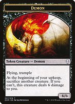 Glossy Finish Dominaria Tokens Demon ( #7 )