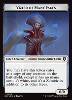Glossy Finish Aetherdrift Commander Tokens Vizier of Many Faces ( #2 )