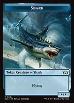 Glossy Finish Duskmourn Commander Tokens Shark ( #4 )