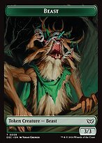 Glossy Finish Duskmourn Commander Tokens Beast ( #8 )