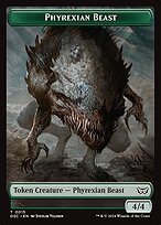 Glossy Finish Duskmourn Commander Tokens Phyrexian Beast ( #15 )