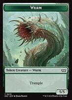 Glossy Finish Duskmourn Commander Tokens Wurm ( #19 )