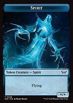 Glossy Finish Duskmourn: House of Horror Tokens Spirit ( #8 )