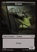 Glossy Finish Duskmourn: House of Horror Tokens Demon ( #9 )