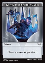Glossy Finish Duskmourn: House of Horror Tokens Kaito, Bane of Nightmares Emblem ( #17 )
