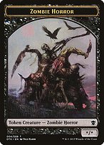 Matte Finish Dragons of Tarkir Tokens Zombie Horror ( #4 )