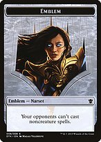 Matte Finish Dragons of Tarkir Tokens Narset Transcendent Emblem ( #8 )