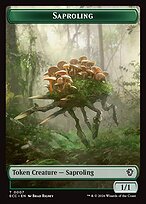 Glossy Finish Lorwyn Eclipsed Commander Tokens Saproling ( #7 )