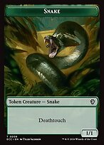 Glossy Finish Lorwyn Eclipsed Commander Tokens Snake ( #8 )
