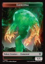 Glossy Finish Lorwyn Eclipsed Commander Tokens Elemental ( #9 )