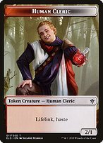 Matte Finish Throne of Eldraine Tokens Human Cleric ( #11 )