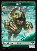 Glossy Finish Edge of Eternities Commander Tokens Beast ( #6 )