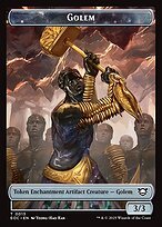 Glossy Finish Edge of Eternities Commander Tokens Golem ( #13 )