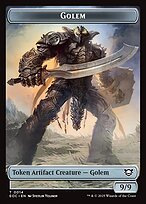 Glossy Finish Edge of Eternities Commander Tokens Golem ( #14 )