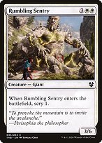 Matte Finish Theros Beyond Death Rumbling Sentry ( #35 )
