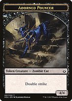 Glossy Finish Hour of Devastation Tokens Adorned Pouncer ( #1 )