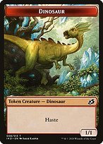 Matte Finish Ikoria: Lair of Behemoths Tokens Dinosaur ( #8 )
