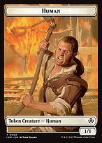 Matte Finish Innistrad Remastered Tokens Human ( #2 )