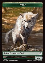 Matte Finish Innistrad Remastered Tokens Wolf ( #18 )