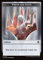Matte Finish Innistrad Remastered Tokens Wrenn and Seven Emblem ( #27 )