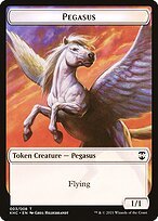 Glossy Finish Kaldheim Commander Tokens Pegasus ( #3 )