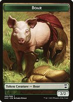 Glossy Finish Kaldheim Commander Tokens Boar ( #5 )