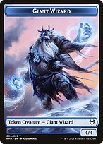 Glossy Finish Kaldheim Tokens Giant Wizard ( #6 )
