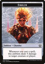 Matte Finish Kaladesh Tokens Chandra, Torch of Defiance Emblem ( #10 )