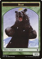Matte Finish Khans of Tarkir Tokens Bear ( #8 )