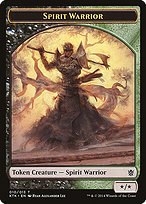 Matte Finish Khans of Tarkir Tokens Spirit Warrior ( #10 )