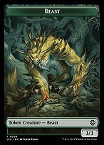 Glossy Finish The Lost Caverns of Ixalan Commander Tokens Beast ( #8 )