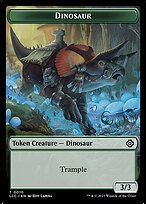 Glossy Finish The Lost Caverns of Ixalan Commander Tokens Dinosaur ( #10 )