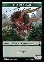 Glossy Finish The Lost Caverns of Ixalan Commander Tokens Dinosaur Beast ( #11 )