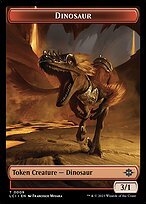 Matte Finish The Lost Caverns of Ixalan Tokens Dinosaur ( #9 )