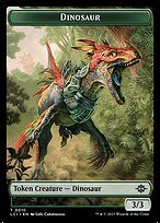 Matte Finish The Lost Caverns of Ixalan Tokens Dinosaur ( #10 )