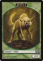 Matte Finish Magic 2014 Tokens Wolf ( #11 )