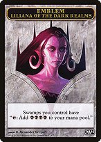 Matte Finish Magic 2014 Tokens Liliana of the Dark Realms Emblem ( #12 )