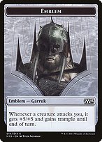 Matte Finish Magic 2015 Tokens Garruk, Apex Predator Emblem ( #14 )