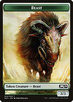 Glossy Finish Core Set 2021 Tokens Beast ( #10 )