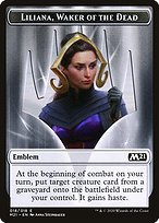 Glossy Finish Core Set 2021 Tokens Liliana, Waker of the Dead Emblem ( #18 )