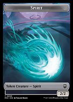 Glossy Finish Modern Horizons 3 Commander Tokens Spirit ( #5 )